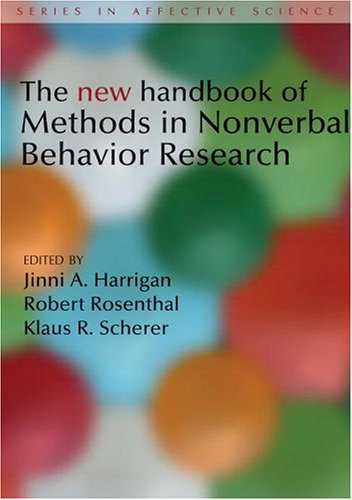 The New Handbook Of Methods In Nonverbal Behavior Research 1st Edition Jinni Harrigan