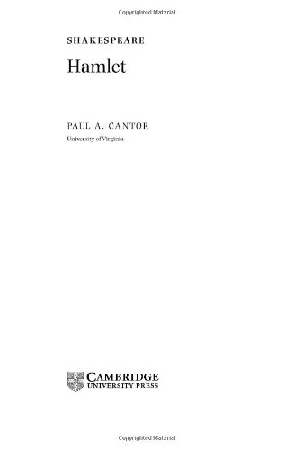 Shakespeare Hamlet A Student Guide 2nd Ed Paul A Cantor