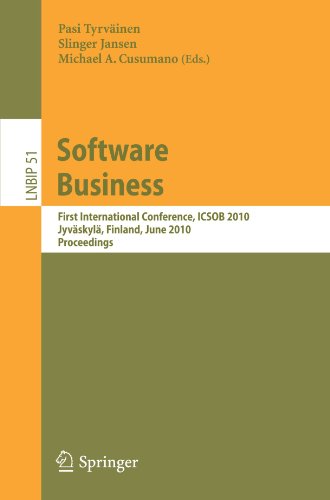 Software Business First International Conference Icsob 2010 Jyvskyl Finland June 2123 2010 Proceedings Lecture Notes In Business Information Processing 1st Edition Pasi Tyrvinen