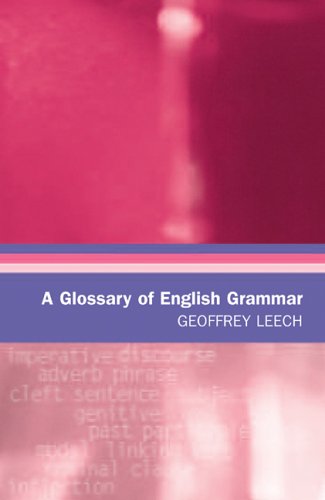 A Glossary Of English Grammar Geoffrey Leech