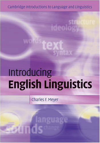 Introducing English Linguistics 1st Edition Charles F Meyer