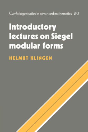 Introductory Lectures On Siegel Modular Forms 1st Edition Helmut Klingen