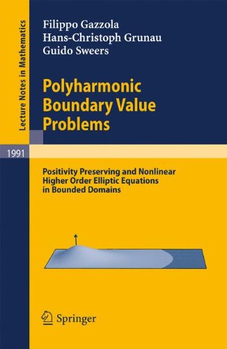 Polyharmonic Boundary Value Problems Positivity Preserving And Nonlinear Higher Order Elliptic Equations In Bounded Domains 1st Edition Filippo Gazzola