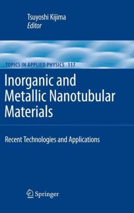 Inorganic And Metallic Nanotubular Materials Recent Technologies And Applications 1st Edition Tsuyoshi Kijima Auth
