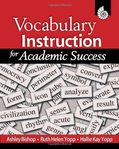 Vocabulary Instruction For Academic Success Hallie Kay Yopp Phd