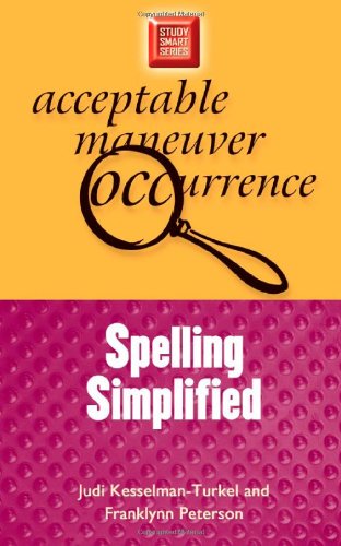 Spelling Simplified Study Smart Series 1st Edition Judi Kesselmanturkel