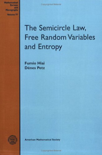 The Semicircle Law Free Random Variables And Entropy Fumio Hiai And Denes Petz