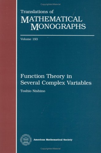 Function Theory In Several Complex Variables Translations Of Mathematical Monographs Toshio Nishino