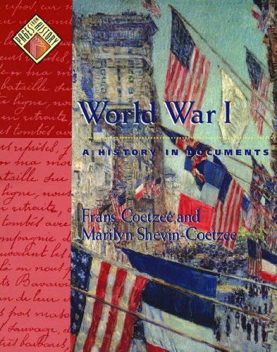 World War I A History In Documents Frans Coetzee