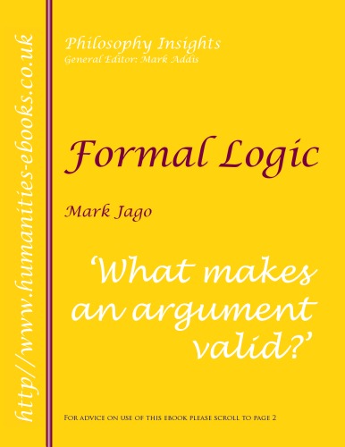 Formal Logic Mark Jago