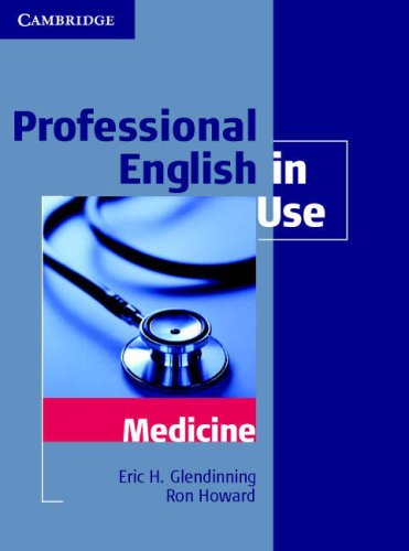 Professional English In Use Medicine 1st Edition Eric Glendinning