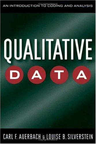 Qualitative Data An Introduction To Coding And Analysis 1st Edition Carl Auerbach