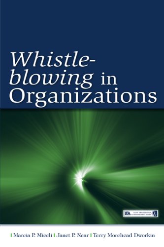 Whistleblowing In Organizations 1st Edition Marcia P Miceli