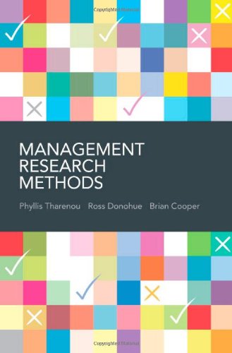 Management Research Methods Phyllis Tharenou Ross Donohue Brian Cooper