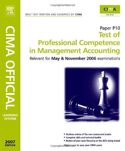 Cima Learning System Test Of Professional Competence In Management Accounting 1 Lslf Nick Best