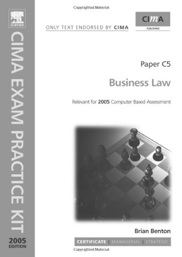 Cima Exam Practice Kit Business Law Illustrated Edition Brian Benton