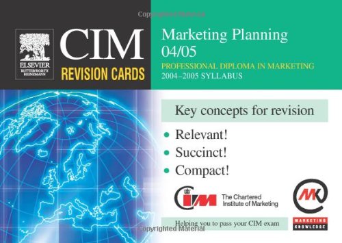 Cim Revision Cards Marketing Planning 0405 Crds Marketing Knowledge