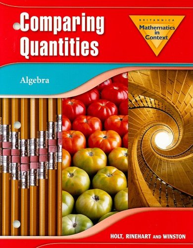 Mathematics In Context Comparing Quantities Algebra Encycbrita