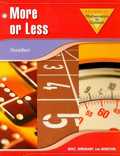 Mathematics In Context More Or Less Number Keijzer R Van Den Heuvelpanhuizen