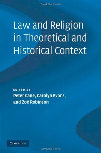 Law And Religion In Theoretical And Historical Context 1st Edition Peter Cane
