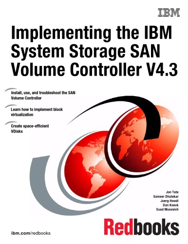 Implementing The Ibm System Storage San Volume Controller V43 Ibm Redbooks