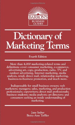 Dictionary Of Marketing Terms 4th Jane Imber Betsyann Toffler