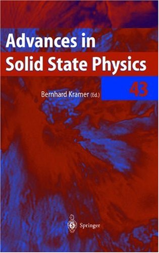 Advances In Solid State Physics Vol 43 1st Bernhard Kramer