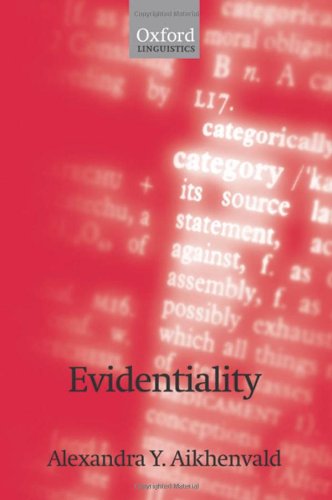 Evidentiality Alexandra Y Aikhenvald