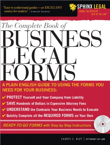 The Complete Book Of Business Legal Forms Papcdr James Ray