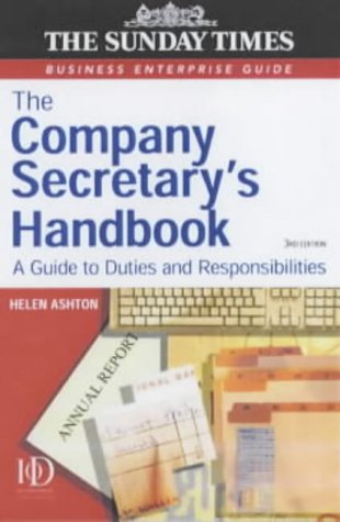 The Company Secretarys Handbook A Guide To Duties And Responsibilities 3rd Helen Ashton
