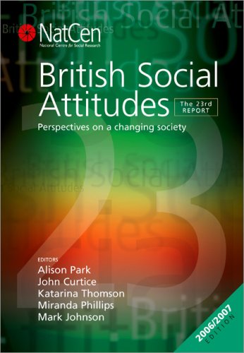 British Social Attitudes The 23rd Report 20062007 Alison Park