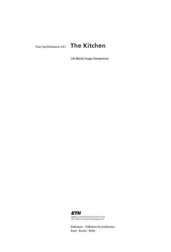 The Kitchen Life World Usage Perspectives Spechtenhauser Klaus