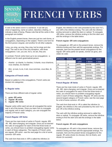 French Verbs Speedy Publishing Llc