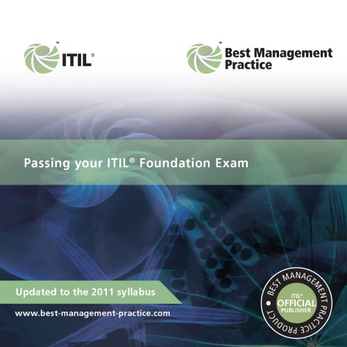 Passing Your Itil Foundation Exam Third Edition Stationery Officenissen