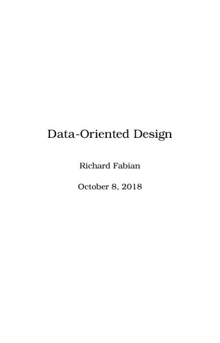 Dataoriented Design Software Engineering For Limited Resources And Short Schedules 2nd Edition Richard Fabian