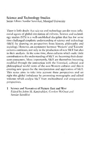Science And Narratives Of Nature East And West Science And Technology Studies Sundar Sarukkai Editor