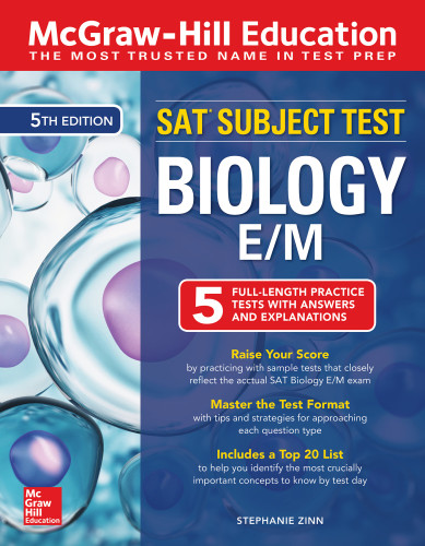 Mcgrawhill Education Sat Subject Test Biology Em 5th Edition Tarasen