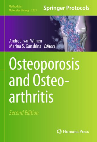 Osteoporosis And Osteoarthritis 2nd Edition Andre J Van Wijnen