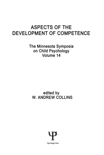 Aspects Of The Development Of Competence University Of Minnesota Institute Of Child Developmentcollins