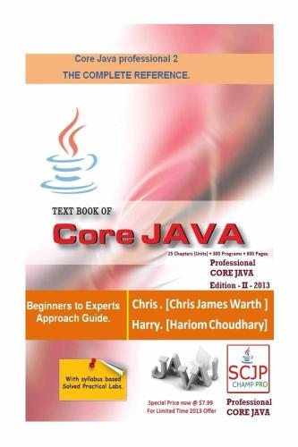 Core Java Professional Warth Chrischoudhary Harry