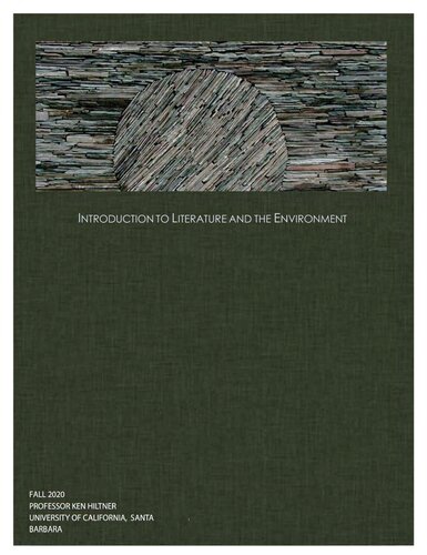 Introduction To Literature And Environment Engl22 Course Reader Ken Hiltner