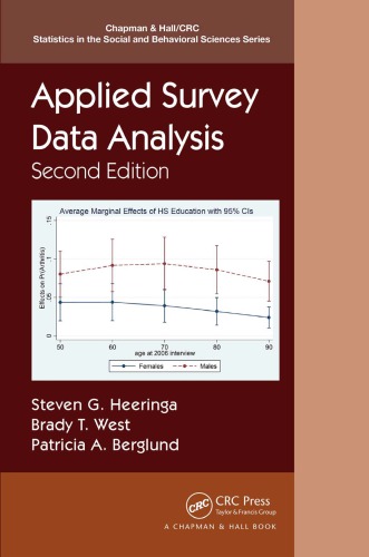 Applied Survey Data Analysis 2nd Edition Steven G Heeringa Author Brady T West Author Patricia A Berglund Author