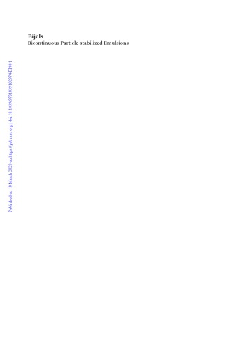 Bijels Bicontinuous Particlestabilized Emulsions Clegg Paul S
