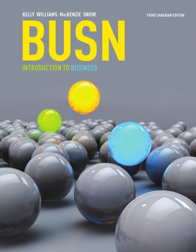 Busn Introduction To Business Third Canadian Edition 3rd Canadian Edition Marce Kelly