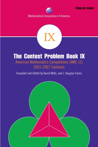 Contest Problem Book Ix American Mathematics Competitions Amc 12 20012007 Faires