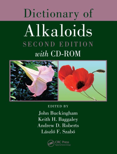 Dictionary Of Alkaloids 2nd Ed With Cdrom Buckingham J