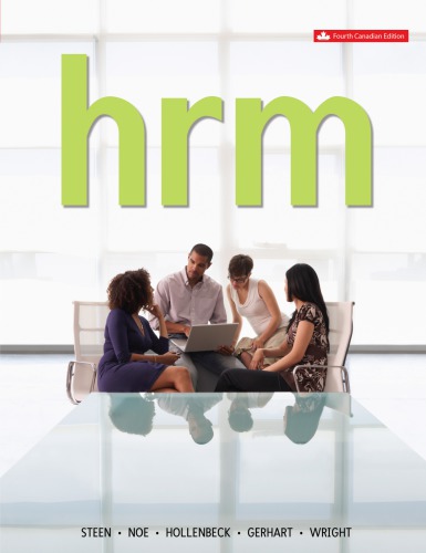 Human Resource Management Fourth Canadian Edition Gerhart Barry A Hollenbeck