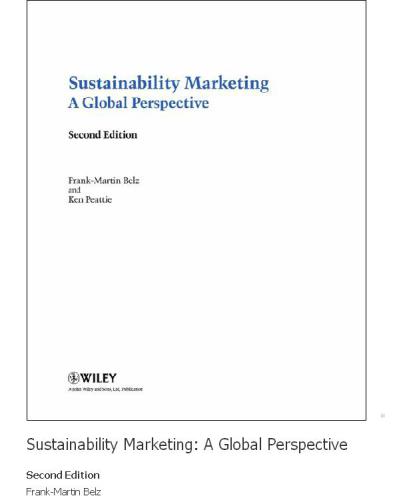 Sustainability Marketing A Global Perspective 2nd Edition 2nd Ed Peattie