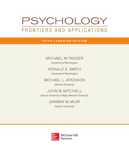 Psychology Frontiers And Applications Fifth Canadian Edition Atkinson