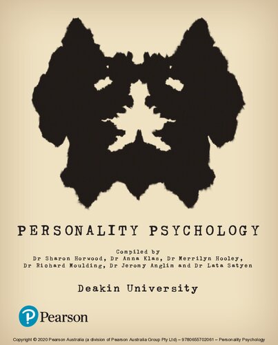 Personality Psychology Dr Sharon Horwood Dr Anna Klas Dr Merrilyn Hooley